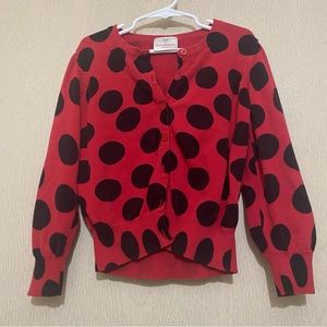 ☀️ Polka Dot Button Cardigan Sweater - Hanna Andersson - Size 120